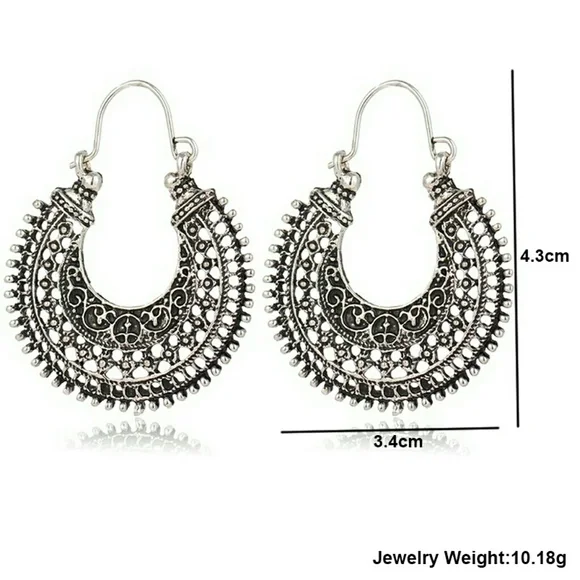 💋RETRO BOHEME HALF MOON DANGLE EARRINGS!!! - Picture 5 of 5